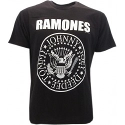 RAMONES Black T-shirt JOHNNY JOEY DEEDEE TOMMY Original ROCK MUSIC OFFICIAL Licensed