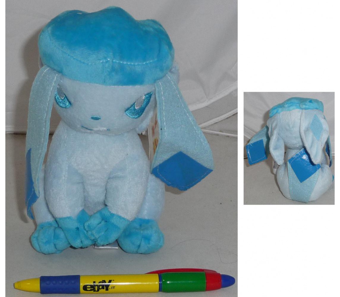 POKEMON Stupendo Peluche 20cm GLACEON Gatto Ghiaccio Nevefresca RARO