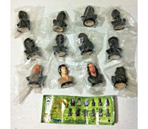 RARE Set 12 MINI Figures Busts LORD OF THE RINGS Part 1 Original TOMY Gashapon NEW MINT