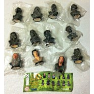 RARE Set 12 MINI Figures Busts LORD OF THE RINGS Part 1 Original TOMY Gashapon NEW MINT