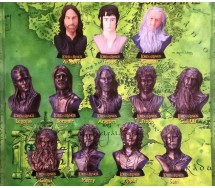 RARE Set 12 MINI Figures Busts LORD OF THE RINGS Part 1 Original TOMY Gashapon NEW MINT