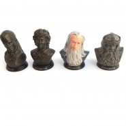 RARO Set 12 MINI Figure Busti 4cm SIGNORE DEGLI ANELLI Parte 1 Originali TOMY Gashapon LORD OF THE RINGS