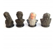 RARE Set 12 MINI Figures Busts LORD OF THE RINGS Part 1 Original TOMY Gashapon NEW MINT