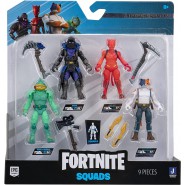 FORTNITE Box 4 FIGURES 6cm SQUADS Raven Moisty Lynx Meowcles ORIGINAL Jazwares 0988