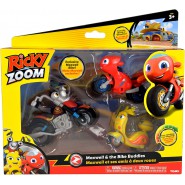 RICKY ZOOM MAXWELL AND THE BIKE BUDDIES Special Pack BOX 2 Characters MOTO Motorcycles 9cm ORIGINAL Tomy