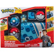 POKEMON Boxed SQUIRTLE Set BAG WITH BELT and 2 Pokeballs ORIGINAL Clip Go