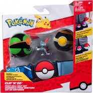 POKEMON Clip 'n' Go Official BELT SET With Figure SNEASEL and 2 PokeBall ORIGINAL Official