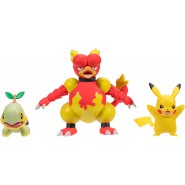 POKEMON Box 2 Mini Figures PIKACHU MAGMAR TURTWIG Original BATTLE FIGURE PACK PKW2681