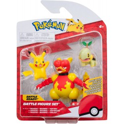 POKEMON Box 2 Mini Figures PIKACHU MAGMAR TURTWIG Original BATTLE FIGURE PACK PKW2681