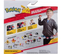 POKEMON Clip 'n' Carry CINTURA PORTA FIGURE + 2 Personaggi con POKEBALL Tomy 