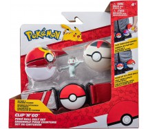 POKEMON Clip 'n' Carry CINTURA PORTA FIGURE + 2 Personaggi con POKEBALL Tomy 