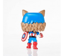 Figure CAPTAIN AMERICA CAPWOLF MARVEL Limited Edition 10cm Original FUNKO POP HEROES 882 Summer Convention 2021