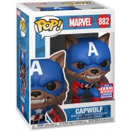 Figure CAPTAIN AMERICA CAPWOLF MARVEL Limited Edition 10cm Original FUNKO POP HEROES 882 Summer Convention 2021