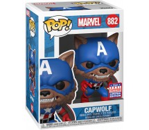 Figure CAPTAIN AMERICA CAPWOLF MARVEL Limited Edition 10cm Original FUNKO POP HEROES 882 Summer Convention 2021