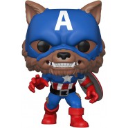 Figure CAPTAIN AMERICA CAPWOLF MARVEL Limited Edition 10cm Original FUNKO POP HEROES 882 Summer Convention 2021