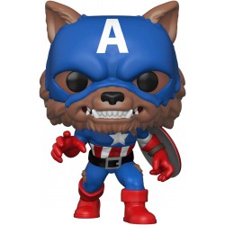 Figure CAPTAIN AMERICA CAPWOLF MARVEL Limited Edition 10cm Original FUNKO POP HEROES 882 Summer Convention 2021