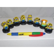 SET 8 Figures BLACK Stand 4cm Characters Animated Cartoon Minions