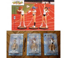 EVANGELION Set 3 Figure REI ASUKA HIKARI Corso Ginnastica GYM COURSE Sega Prize JAPAN