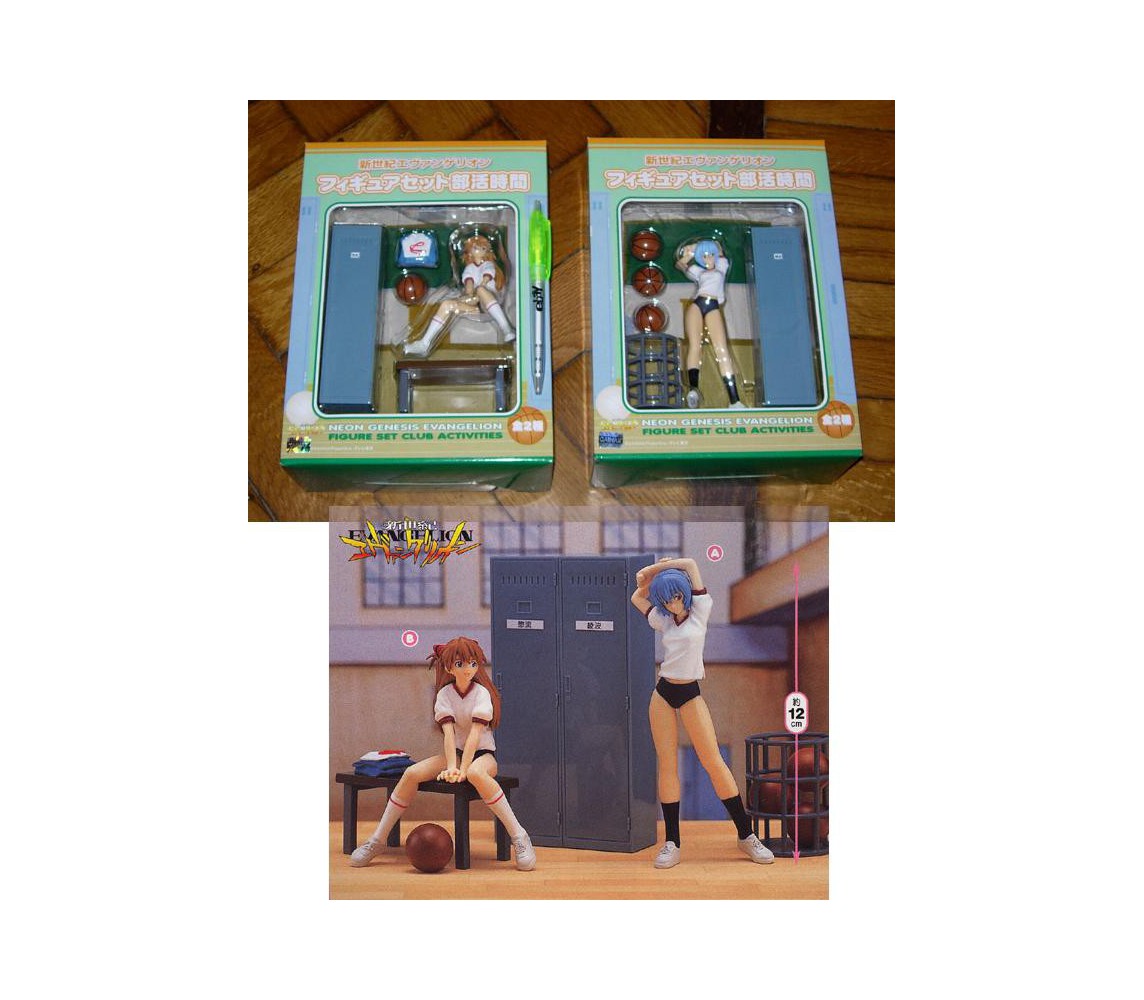 EVANGELION Coppia Figure REI e ASUKA Palestra CLUB ACTIVITIES Nuove SEGA Japan