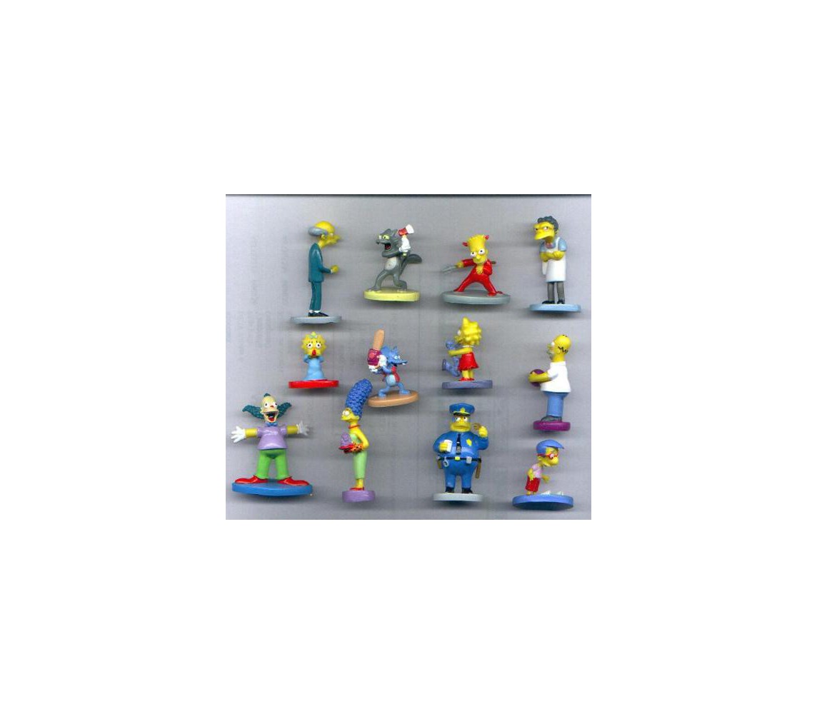 RARO Set 12 Figure THE SIMPSONS Originali PANINI ITALY Figures HOMER BART