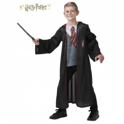 HARRY POTTER Set Kit Costume Carnevale MANTELLO OCCHIALI BACCHETTA Bambino Originale RUBIE'S 