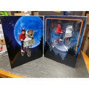 Figura Action E.T. Extraterrestre e ELLIOT con BICICLETTA e mini Poster Luna Originale NECA U.S.A. Action Figure
