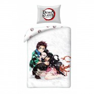 DEMON SLAYER Single Bed Set 5 PROTAGONISTS Kamado Tanjiro etc. Original DUVET COVER 140x200cm Cotton OFFICIAL