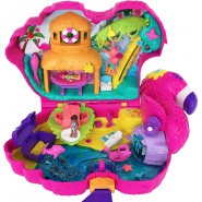 POLLY POCKET Playset FLAMINGO PARTY Open Up With 2 Mini Dolls and 24 accessories  ORIGINAL Mattel