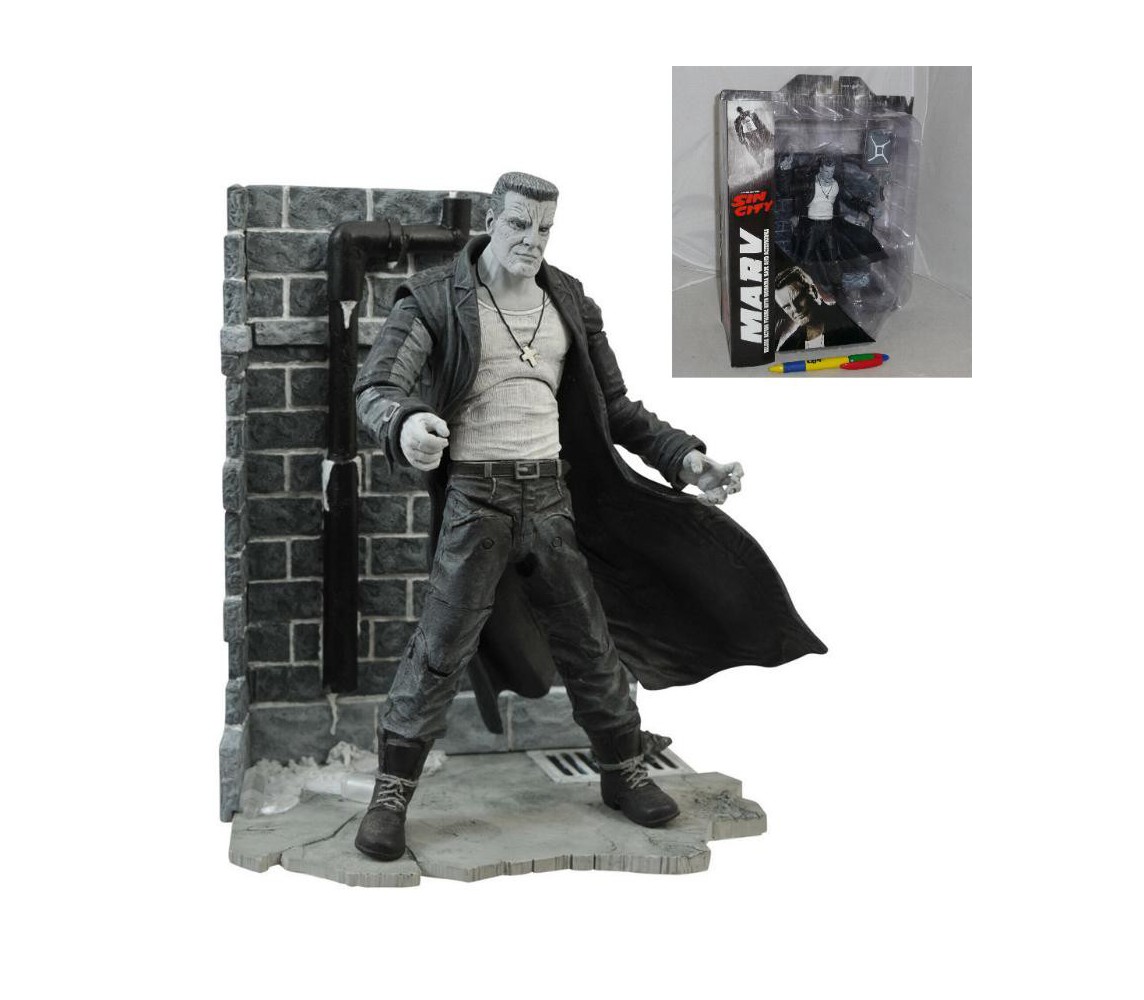 SIN CITY Rara FIGURA DELUXE Diorama MARV Originale Ufficiale DIAMOND SELECT New