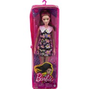 Bambola BARBIE Castana con Coda di Cavallo Abito a Tubino Stivali Rosa Serie BARBIE Fashionistas HBV19 Mattel