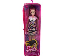 Bambola BARBIE Castana con Coda di Cavallo Abito a Tubino Stivali Rosa Serie BARBIE Fashionistas HBV19 Mattel