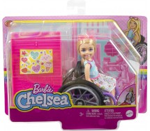 BARBIE Playset CHELSEA with WHEELCHAIR Original Mattel HGP29