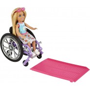 BARBIE Playset CHELSEA with WHEELCHAIR Original Mattel HGP29