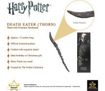 Replica DEATH EATER's MAGICAL WAND With 3D BOOMARK Original NOBLE COLLECTION NN6318 HARRY Potter