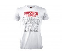 STRANGER THINGS T-Shirt Maglietta NERA Personaggi CIRCLE LOGO ORIGINALE