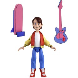 FIGURA TOONY MARTY MCFLY con Chitarra e Hoverboard 15cm da RITORNO AL FUTURO 35° anniversario Originale NECA 53602