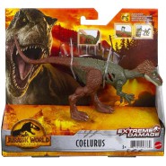 Figura COELURUS Dinosauro MORSO ESTREMO EXTREME DAMAGE Jurassic World MATTEL GWN14