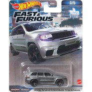 FAST AND FURIOUS Die Cast Car Model JEEP GRAND CHEROKEE TRACKHAWK Scale 1:64 6cm HotWheels HNW48