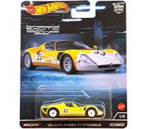 Die Cast Car Model Auto Car Culture Circuit Legends 1969 Alfa Romeo 33 Stradale Gialla Scale 1:64 7cm Hot Wheels HCJ91