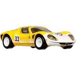Die Cast Car Model Auto Car Culture Circuit Legends 1969 Alfa Romeo 33 Stradale Gialla Scale 1:64 7cm Hot Wheels HCJ91