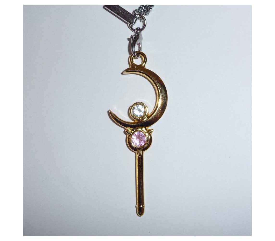 Sailor Moon PORTACHIAVI Keyring SCETTRO LUNARE Nuovo BLISTER Moon Stick Cosplay