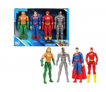 SUPER HEROES DC COMICS Special Box Set 4 Figures Action 30cm FLASH SUPERMAN CYBORG AQUAMAN Original SPIN MASTER SuperHeroes