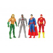 SUPER HEROES DC COMICS Special Box Set 4 Figures Action 30cm FLASH SUPERMAN CYBORG AQUAMAN Original SPIN MASTER SuperHeroes