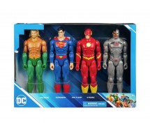 SUPER HEROES DC COMICS Special Box Set 4 Figures Action 30cm FLASH SUPERMAN CYBORG AQUAMAN Original SPIN MASTER SuperHeroes