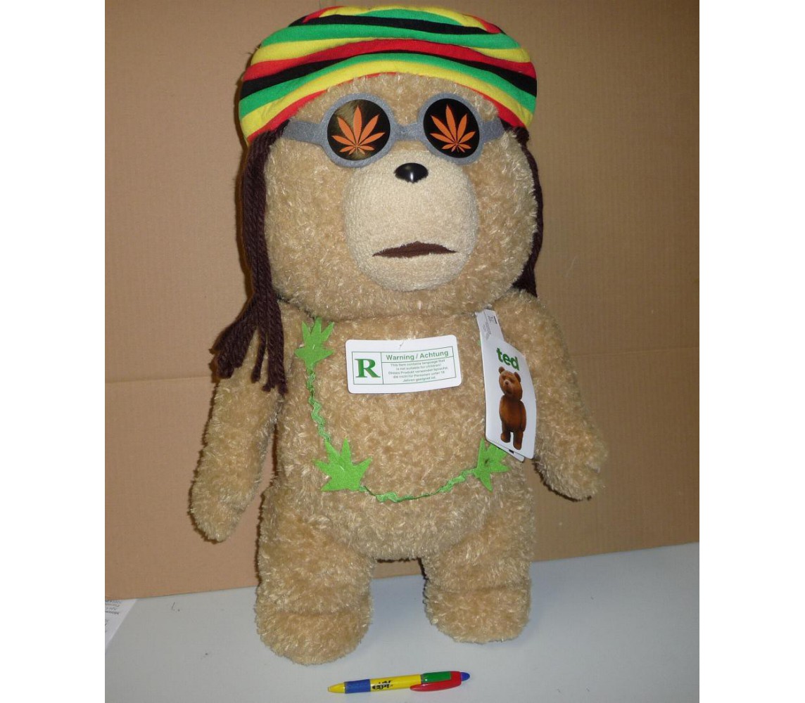 Film TED ORSO Enorme PELUCHE 60cm RASTA PARLANTE Volgare ORIGINALE