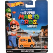 SUPER MARIO THE MOVIE Die Cast Car Model PLUMBER VAN Scale 1:64 6cm HotWheels HKC19