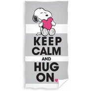 SNOOPY PEANUTS KEEP CALM Beach Towel 70x140cm BATH Original New cotton CARBOTEX