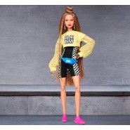 BARBIE Sport Look BMR1959 60th Anniversary Blonde DOLL with Green CAP and Colour Block Sweatshirt Original MATTEL GHT91