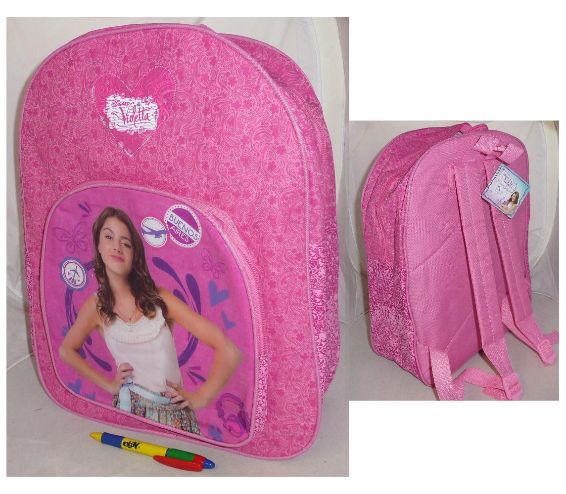 VIOLETTA Stupendo ZAINO Zainetto ROSA 40x32cm Originale DISNEY