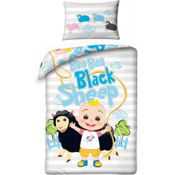 Set Letto BABY COCOMELON Baa Baa Black Sheep COPRIPIUMINO 100x135cm Cotone ORIGINALE HALANTEX